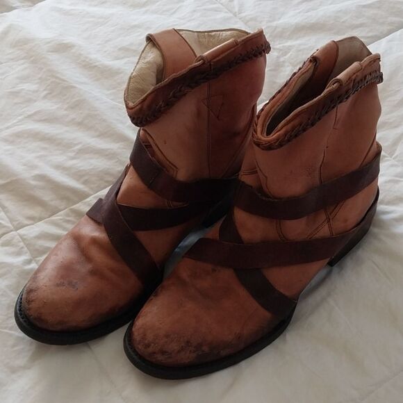 Freebird By Steven Boots Women's 9 Leather Booties - Picture 1 of 10